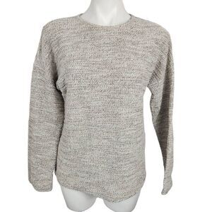 Boutique Tie Back Sweater Oatmeal black Size small